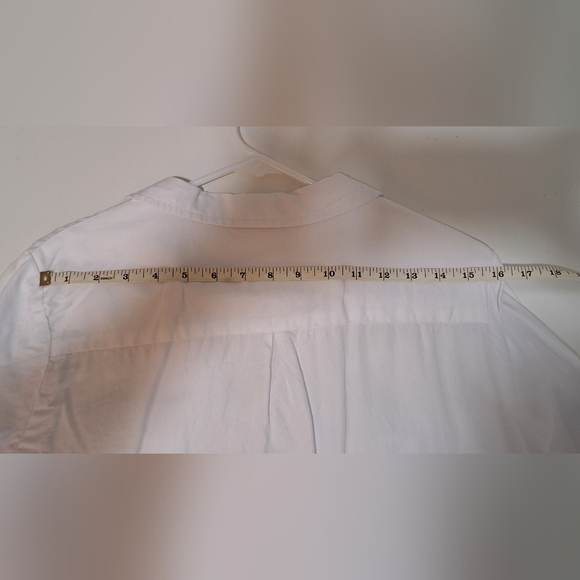 Velvet Heart Women’s Loose Bright White Utility Style Button Up Blouse Size M - Picture 6 of 9